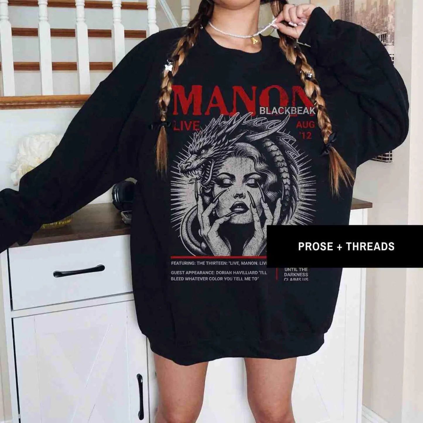 Manon Blackbeak Sweatshirt Throne of Glass Fantasy Crewneck