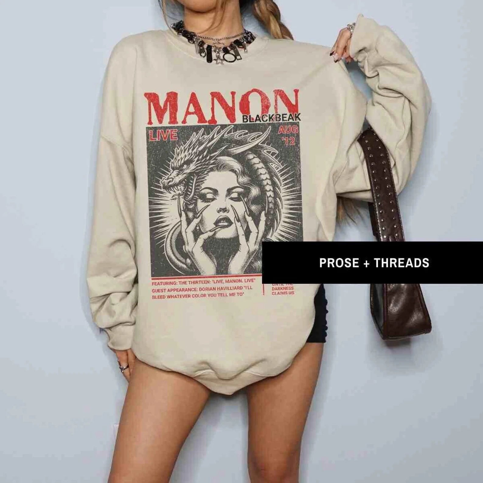 Manon Blackbeak Sweatshirt Throne of Glass Fantasy Crewneck