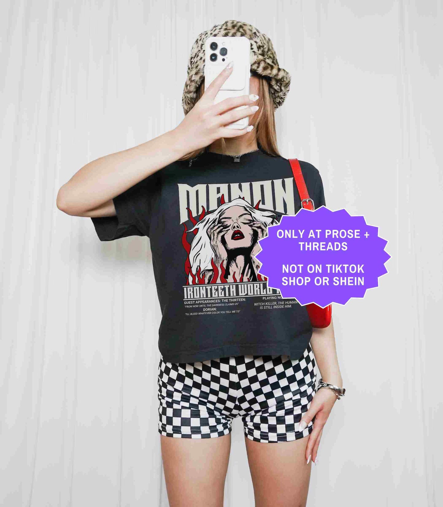 Manon Blackbeak Shirt featuring The Thirteen vintage tour graphic on a white unisex T-shirt