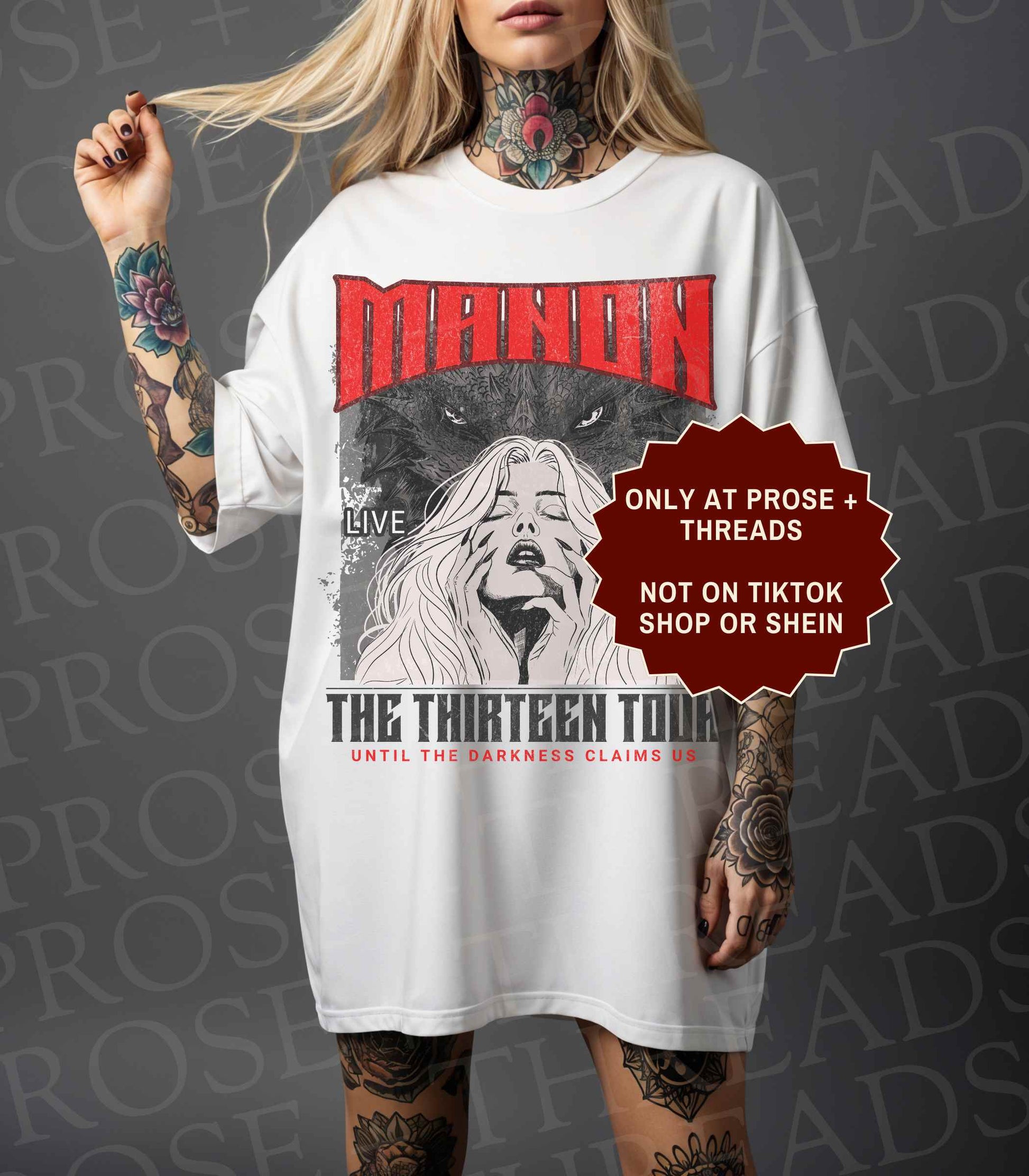 Manon Blackbeak Shirt featuring The Thirteen tour inspired fantasy graphic for book lovers