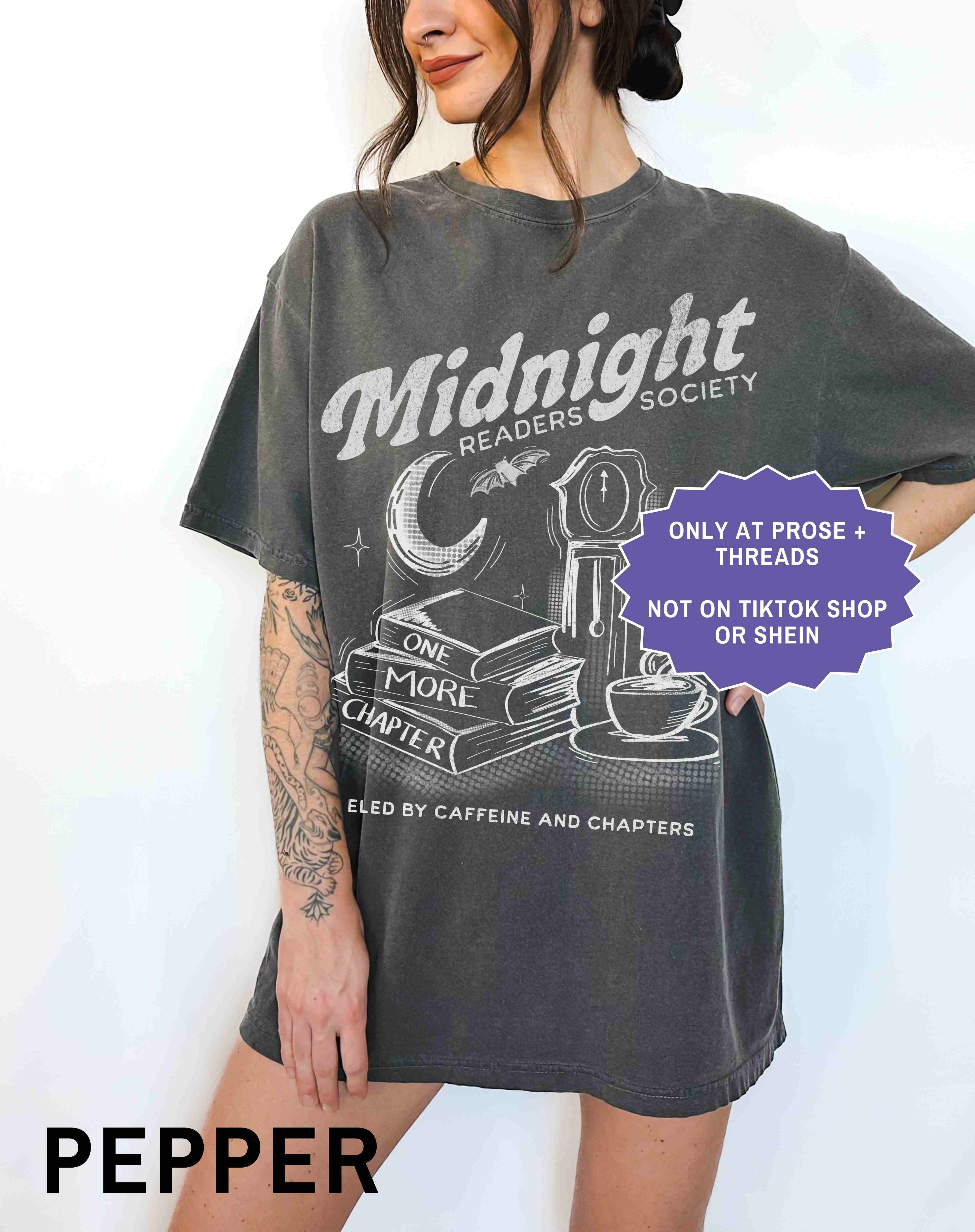 Midnight readers society shirt bookish t-shirt for readers and book lovers