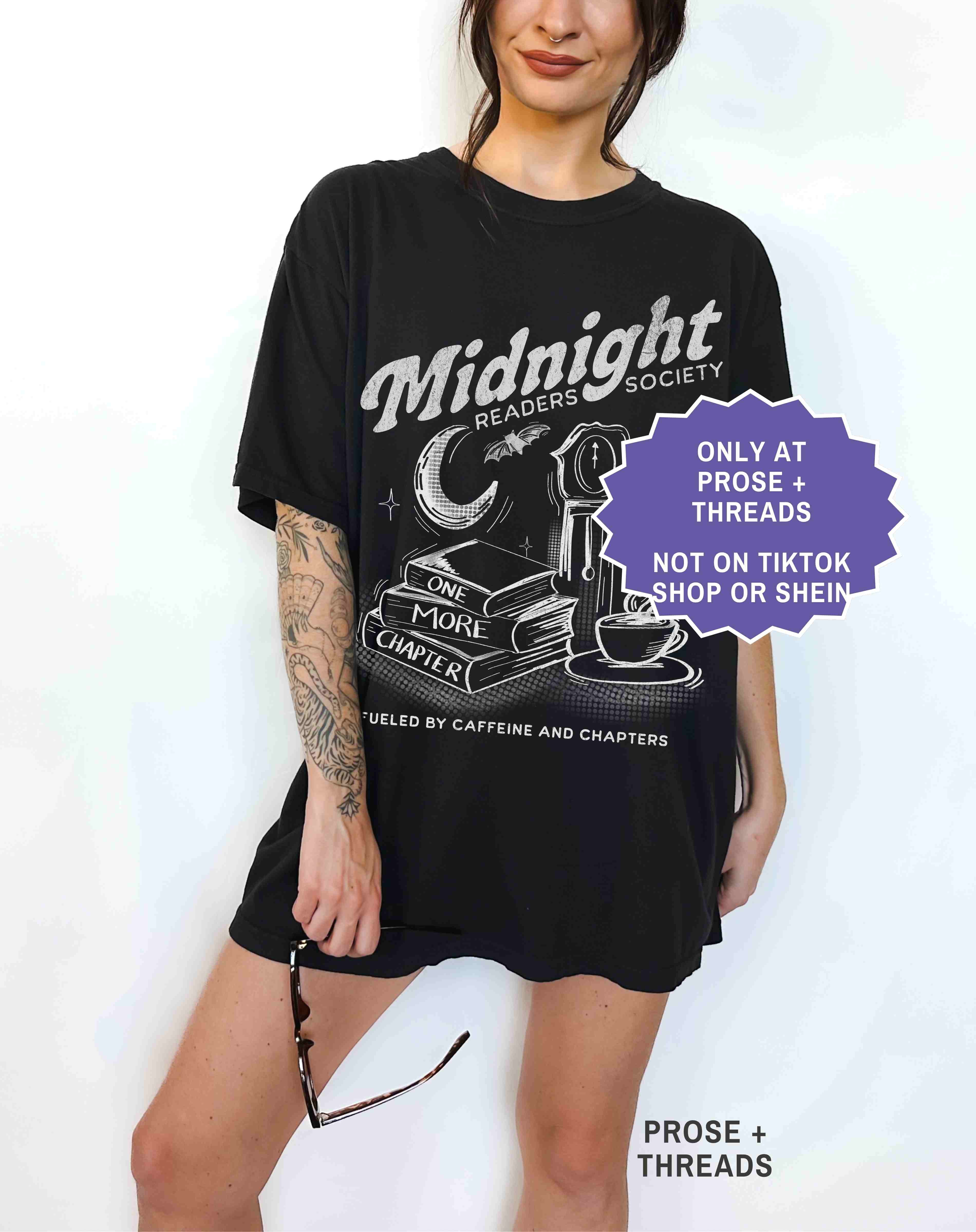 Midnight readers society shirt bookish t-shirt for readers and book lovers