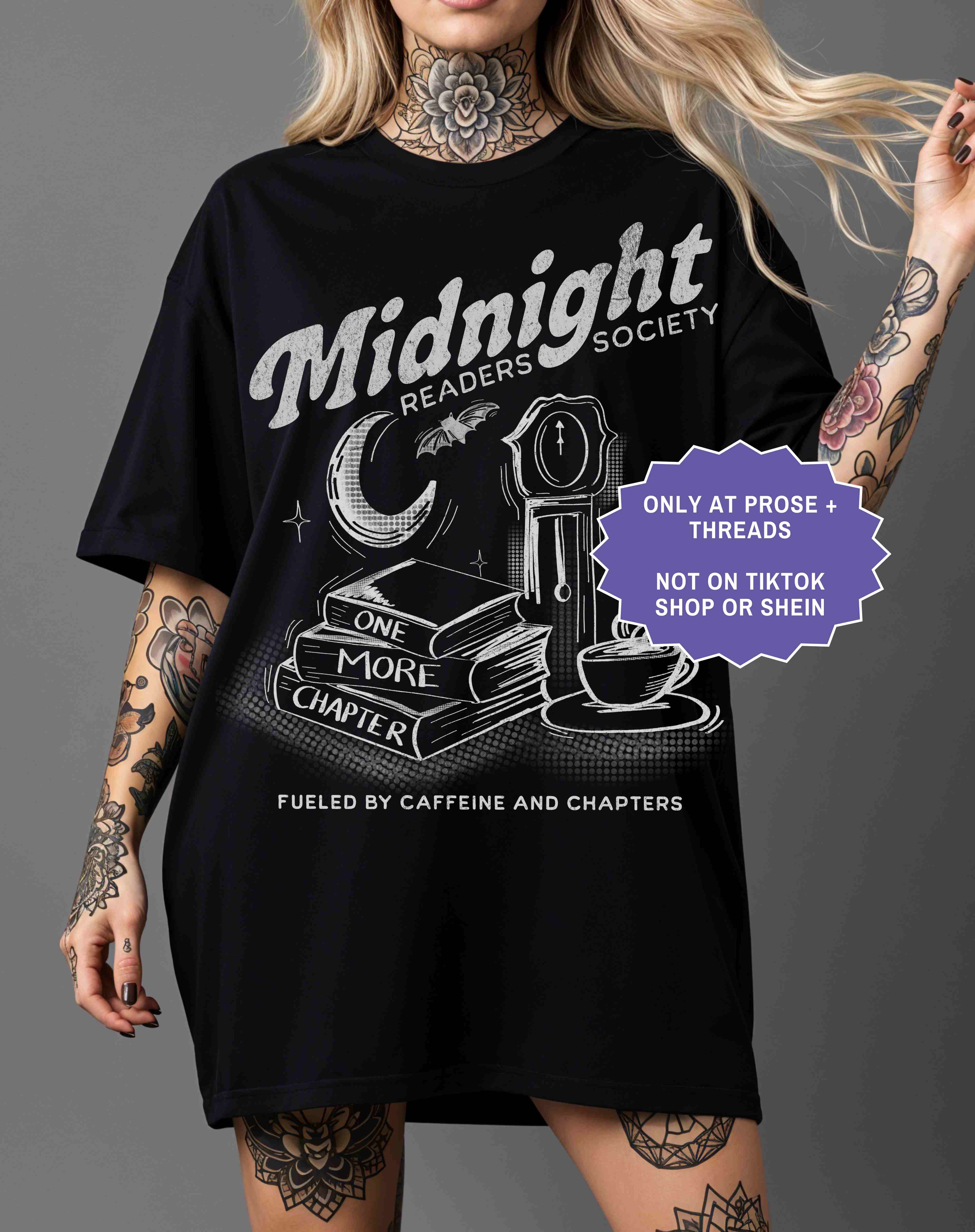 Midnight readers society shirt bookish t-shirt for readers and book lovers