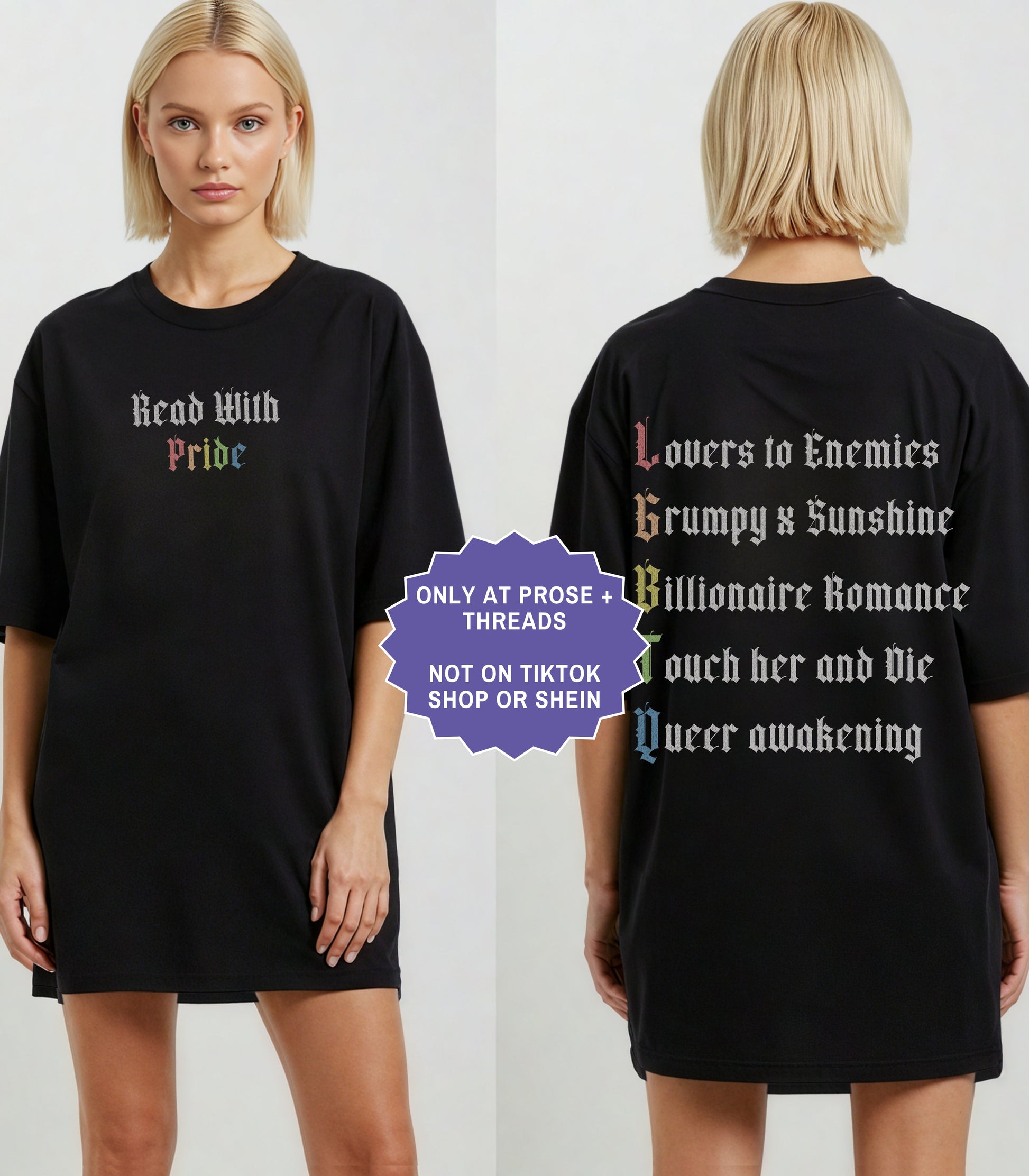 Read With Pride LGBTQ book lover shirt on pepper Comfort Colors t-shirt