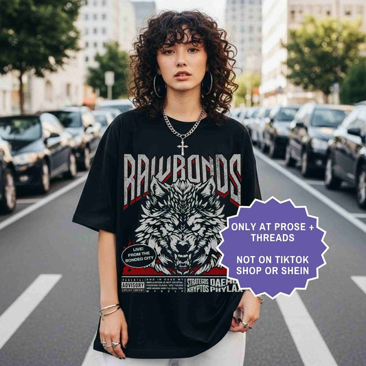 Rawbonds Dire Bound dark fantasy wolf shirt for romantasy readers