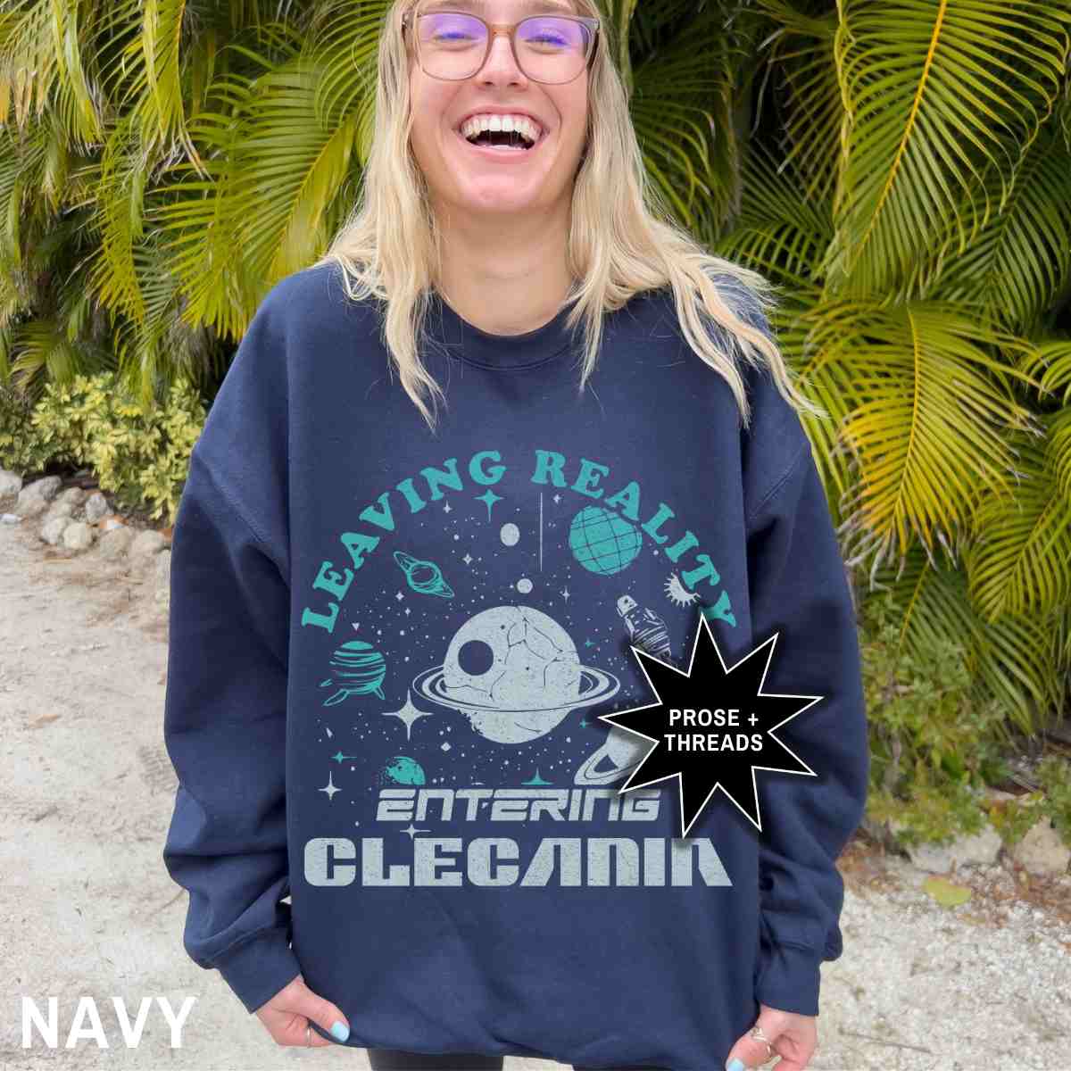 BookTok fantasy romance crewneck with celestial artwork