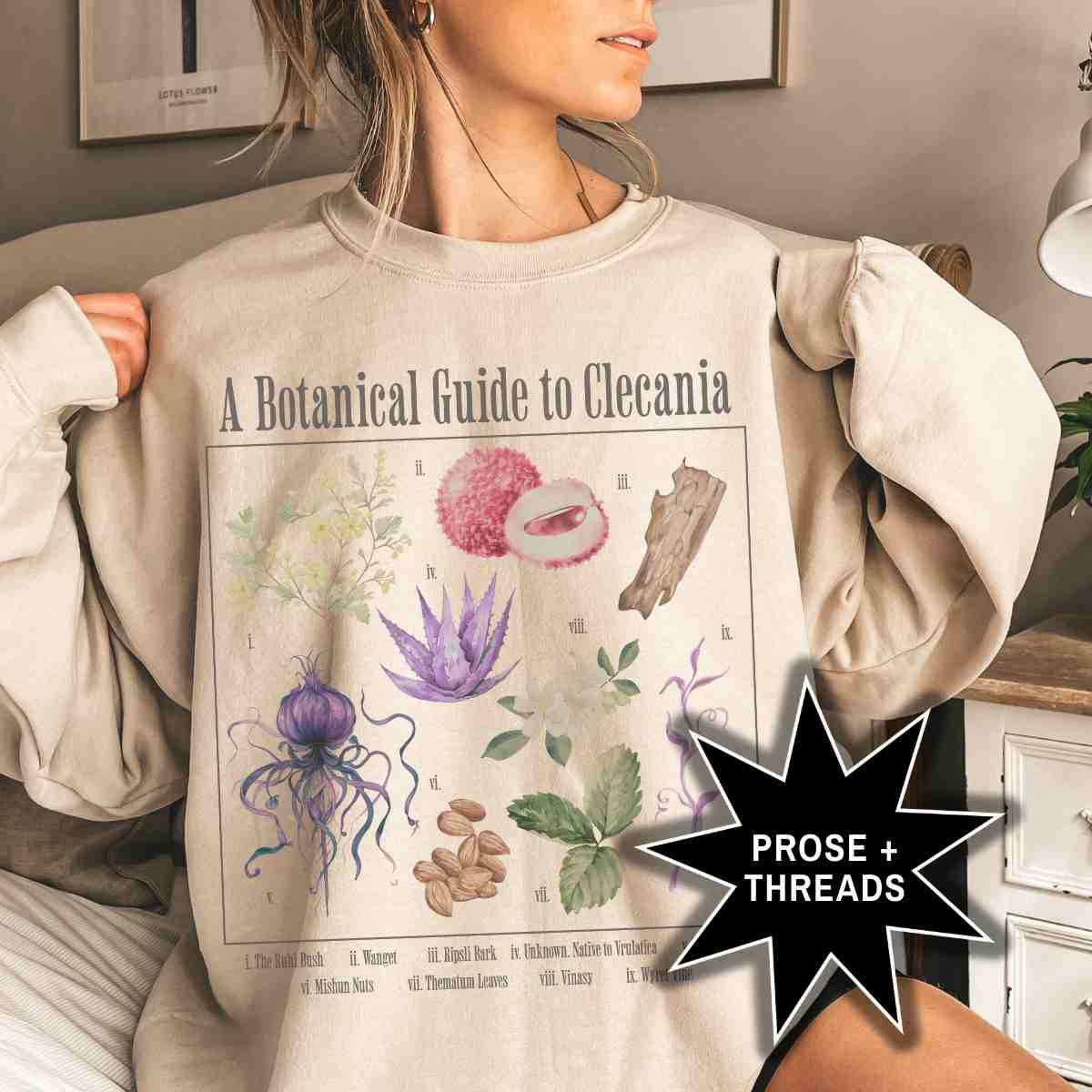 Sci-fi romance crewneck inspired by the Clecanian Series