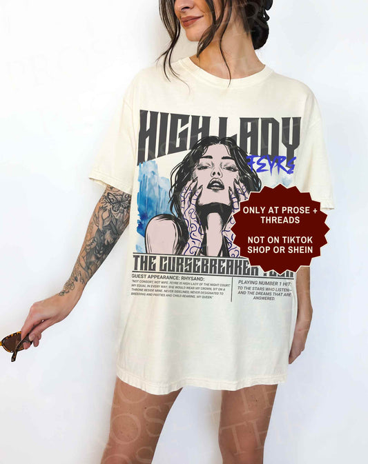 Feyre High Lady Tour ACOTAR graphic shirt inspired by fantasy books