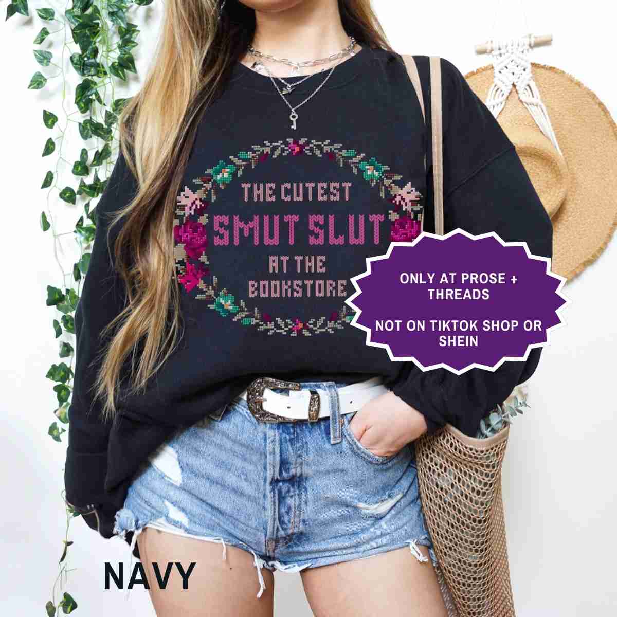 Grandmacore bookish sweatshirt for romantasy and romance readers