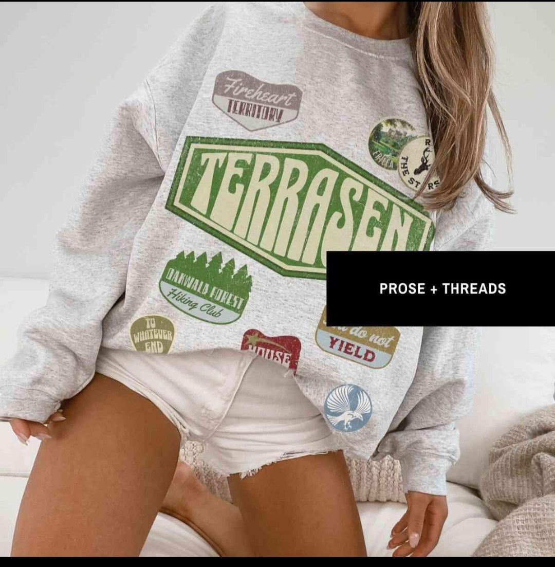 Terrasen Sweatshirt Fantasy Reader Bookish Crewneck