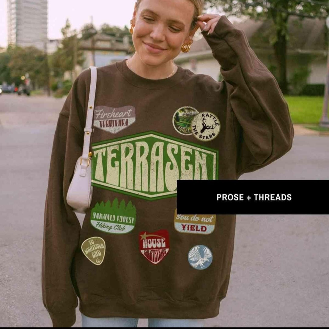 Terrasen Sweatshirt Fantasy Reader Bookish Crewneck