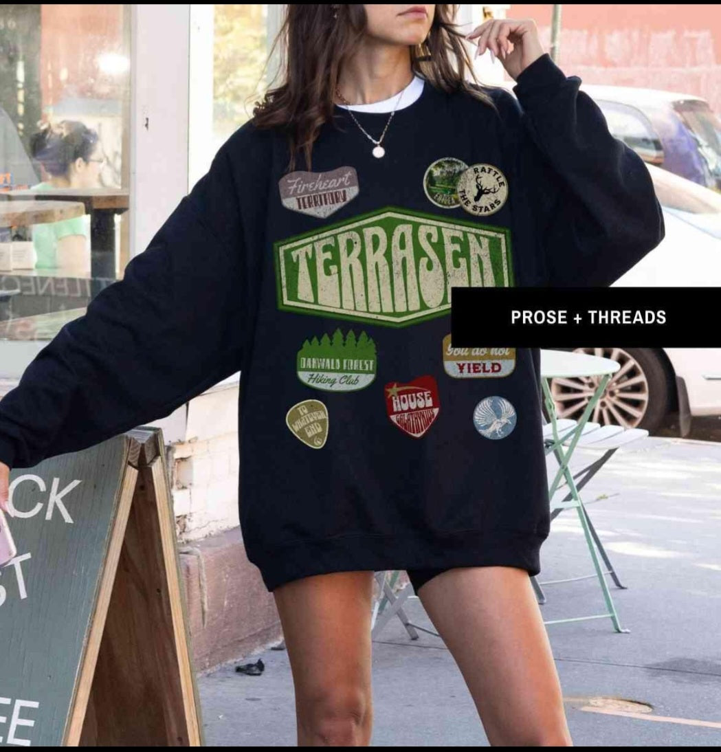 Terrasen Sweatshirt Fantasy Reader Bookish Crewneck
