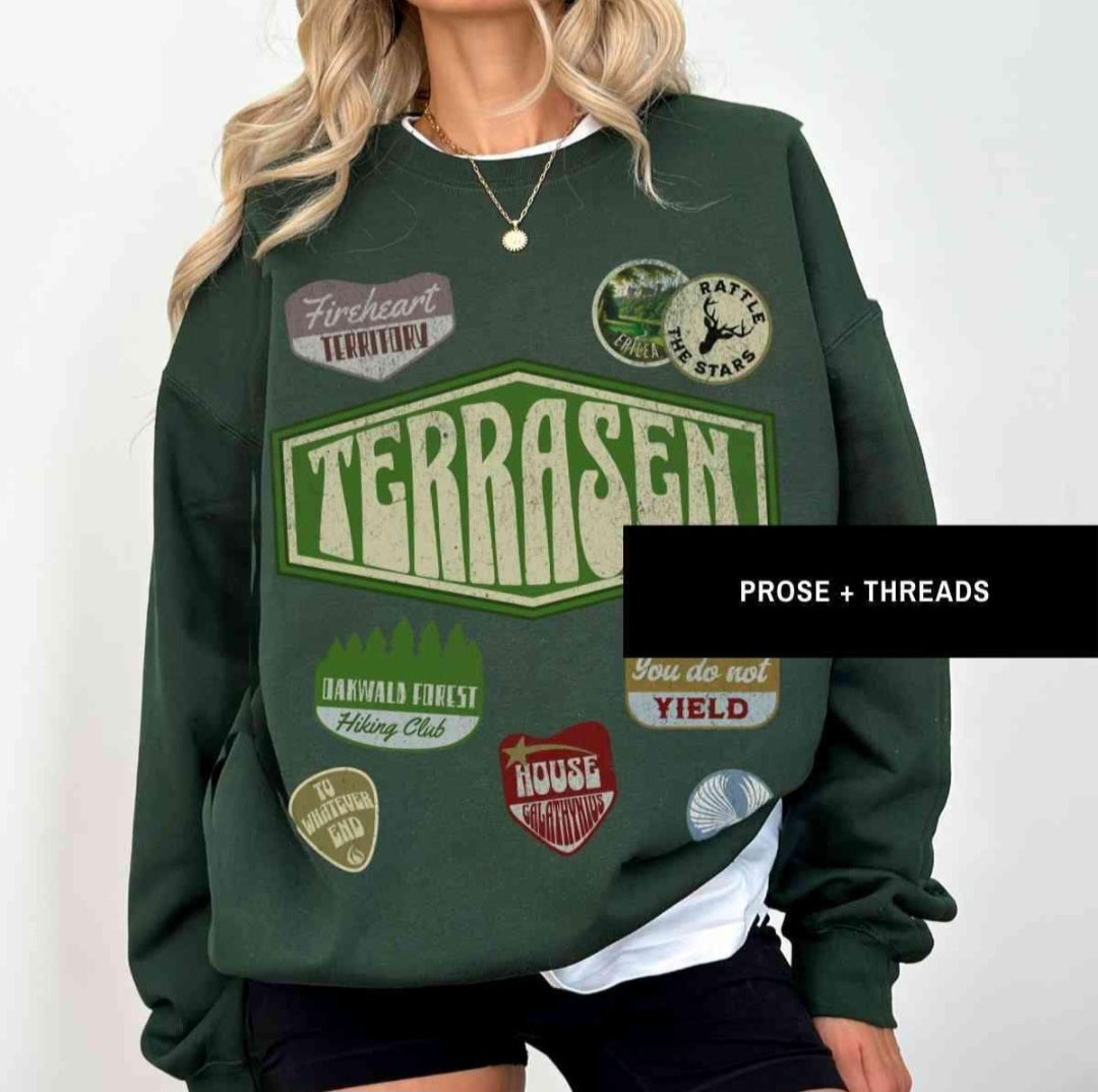 Terrasen Sweatshirt Fantasy Reader Bookish Crewneck