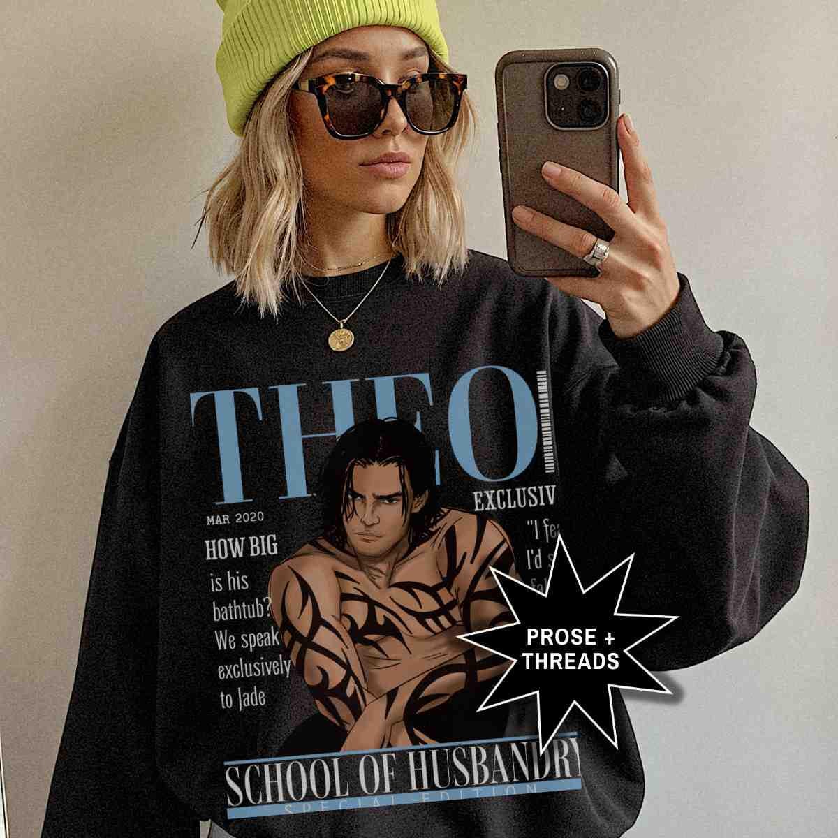 Theo alien romance sweatshirt for sci-fi romance readers