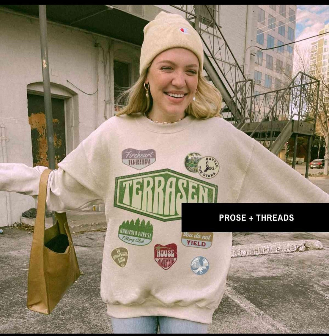 Terrasen Sweatshirt Fantasy Reader Bookish Crewneck