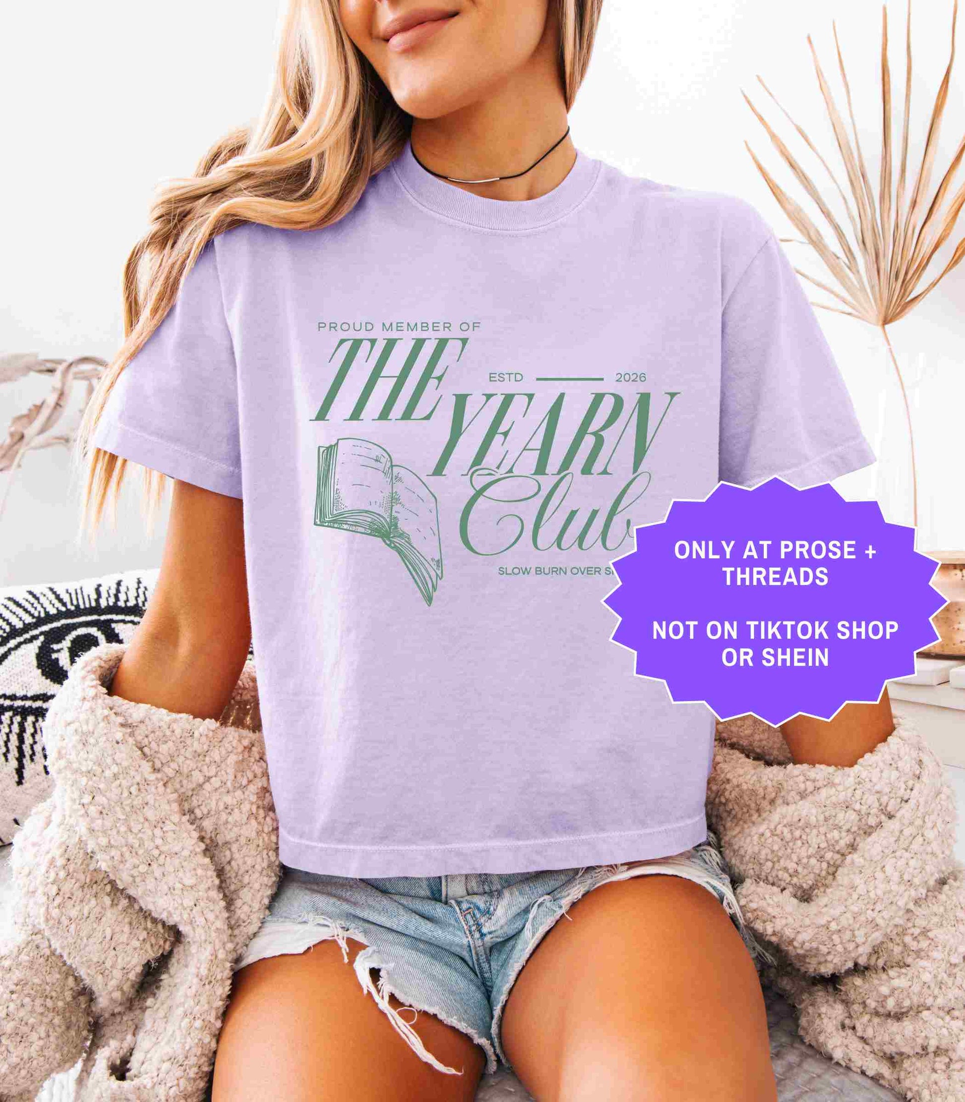 Cozy fantasy reading shirt with bookish aesthetic