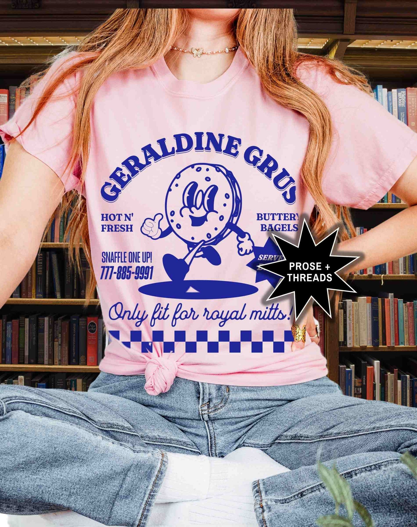 Zodiac Academy bagel graphic tee for romantasy readers