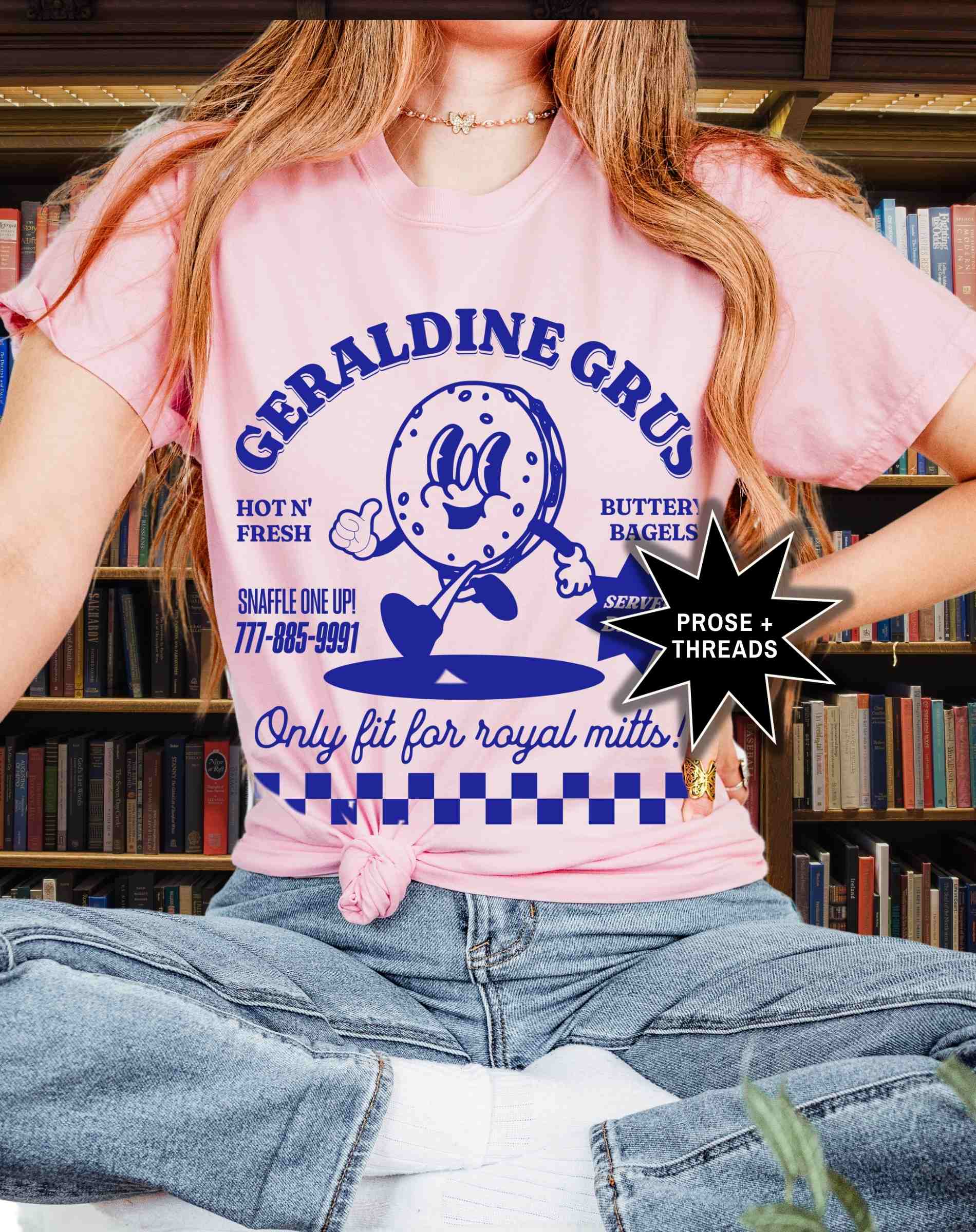Zodiac Academy bagel graphic tee for romantasy readers