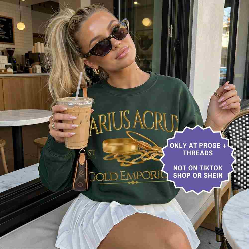 Zodiac Academy Gold Emporium sweatshirt for romantasy readers