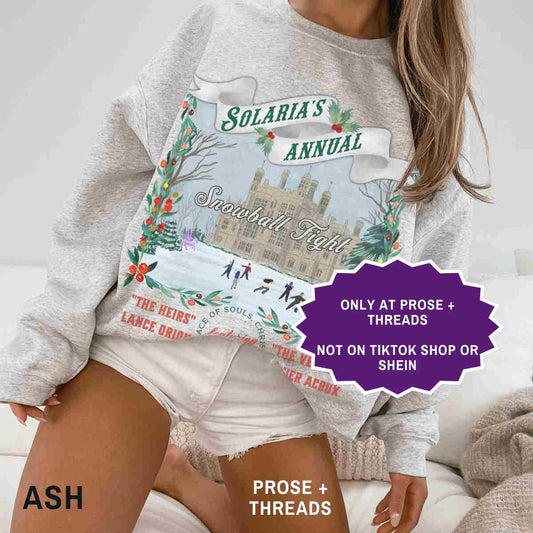 Christmas Zodiac Academy Snowball Fight Sweatshirt Inspired by Solaria Palace