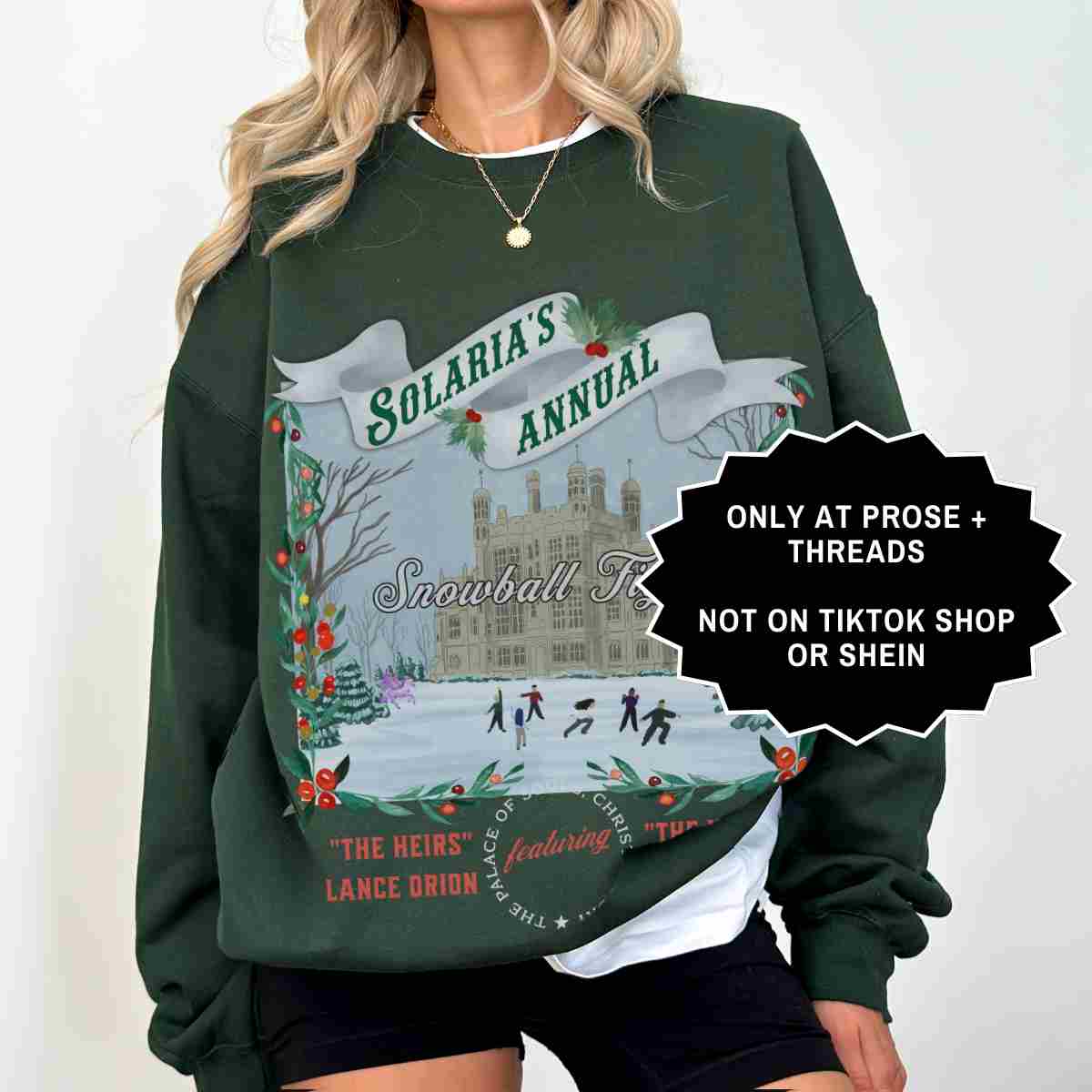 Christmas Zodiac Academy Snowball Fight Sweatshirt Inspired by Solaria Palace